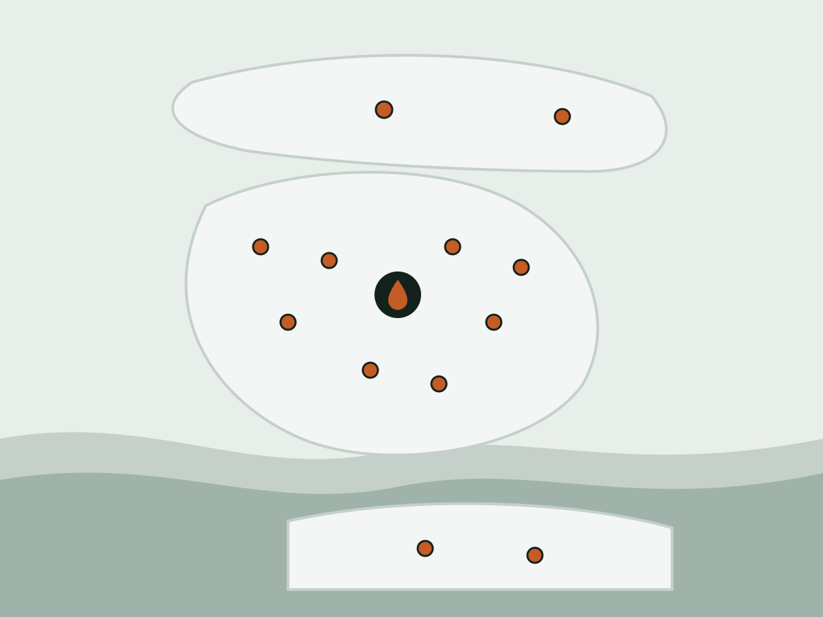 Stylized illustration of Greater Montréal and its served areas