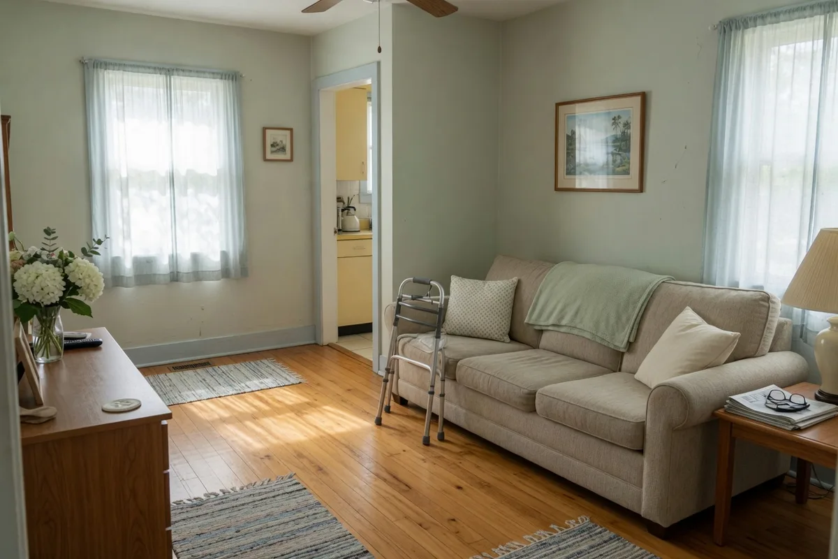 Calm living room after a clean